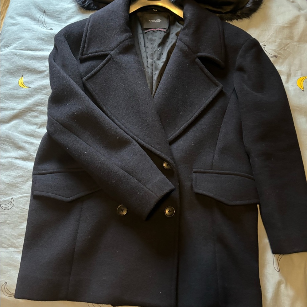 Maison scotch Clubhouse royals wool coat size 2